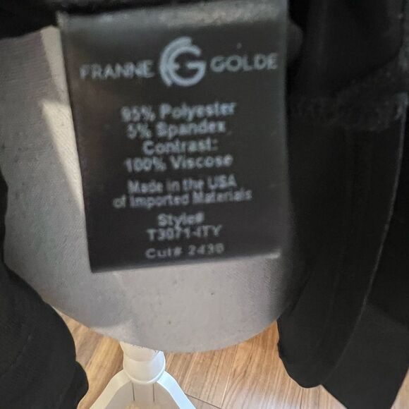 Franne Golde Black Harlow Button-Up Shirt size L NWT - Picture 6 of 12